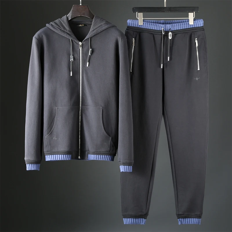 JSBD плотный мужской повседневный спортивный костюм с капюшоном вышивкой паука