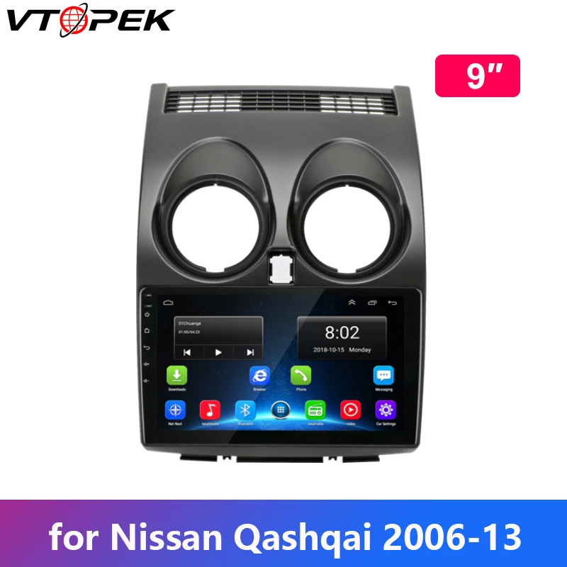 Vtopek android автомобильный Радио для Nissan Qashqai 2006 2007 2008 2009 2010 2011 2012 2013 автомобильный стерео 4G WI-FI gps навигации 1024*600