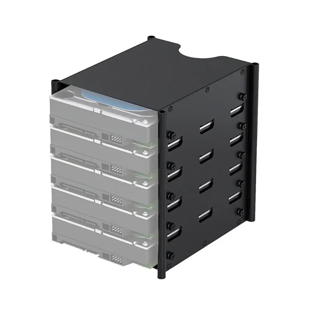 

External Hard Drive Cage Computer Hard Drive Enclosure For 3.5 Inch Hard Drive Full Heat Dissipation Hard Drive Bracket Metal