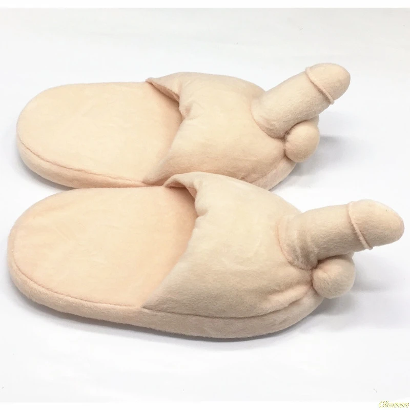 Зимние тапочки для женщин креативные забавные домашние пениса теплая Весенняя