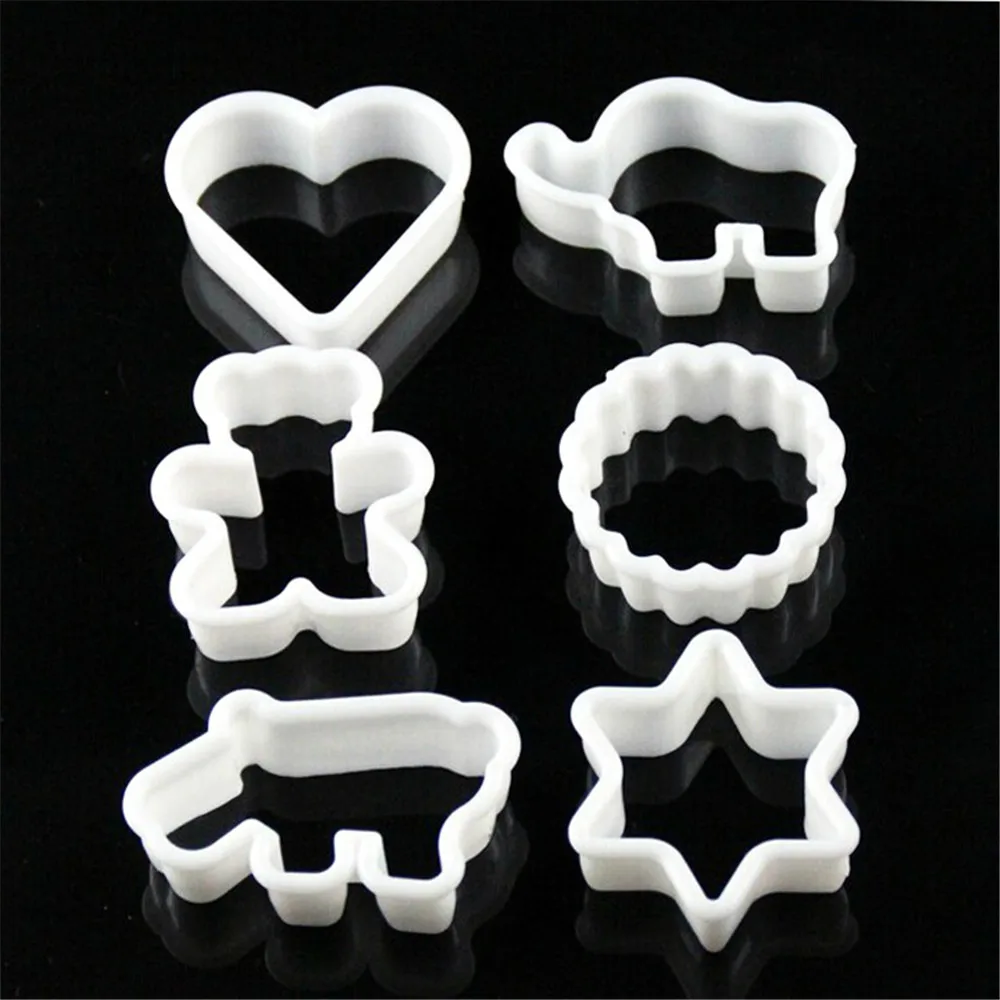 

6pcs/set Christmas Cookie Cutter Tools Shaped Holiday Biscuit Mold Kitchen Cake Decorating Tool baking