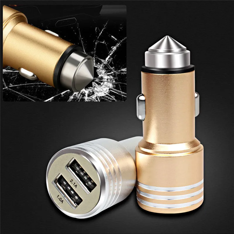 Автомобильный двойной USB адаптер с 2 портами зарядное устройство аварийный