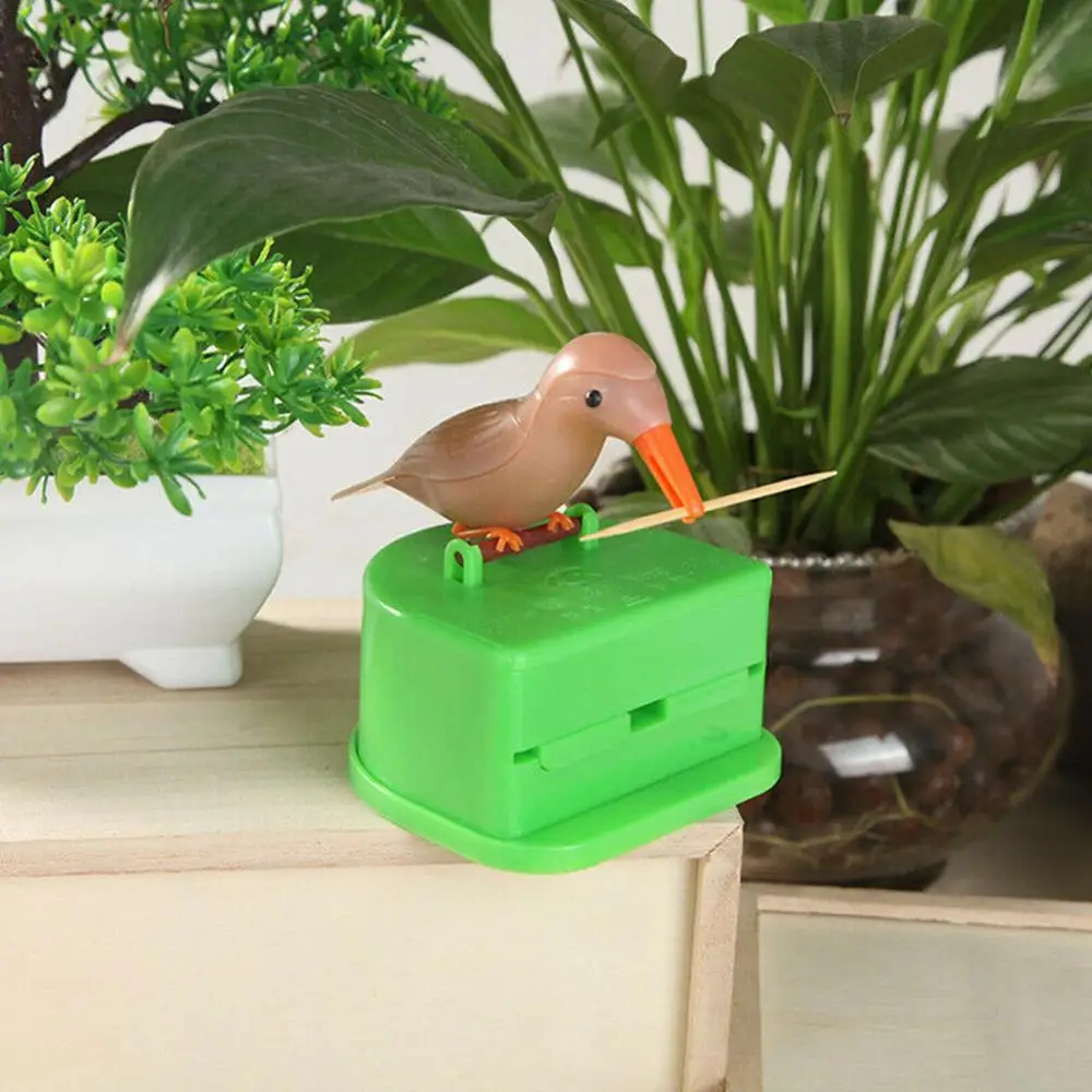 Cute Hummingbird Toothpick Dispenser Gag Gift Cleaning Teeth High Quality Material Automatic Bird Box Hot New | Дом и сад