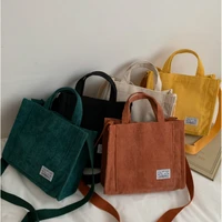 luxury designer handbag corduroy ladies bag 2021 new trend single shoulder bag solid color buckle messenger bag small square bag