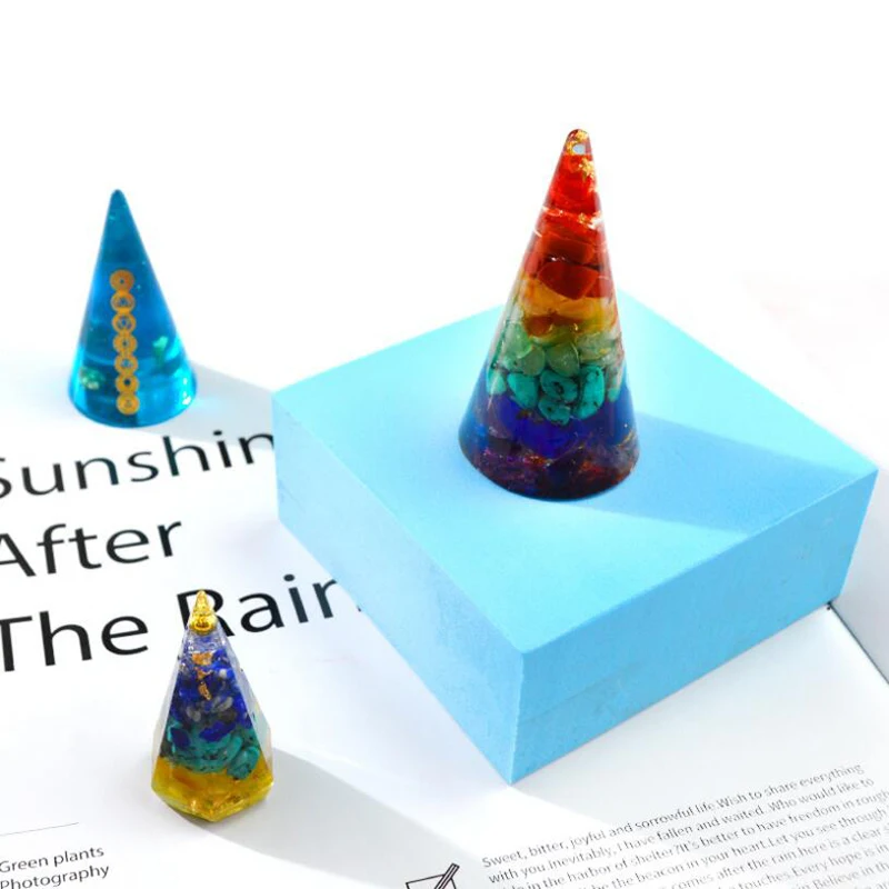 

3 Pack Silicone Mold Silicone Mold for Spike Rhombus Cone Pendant DIY UV Resin Molds Handcraft Molds Jewelry Accessories