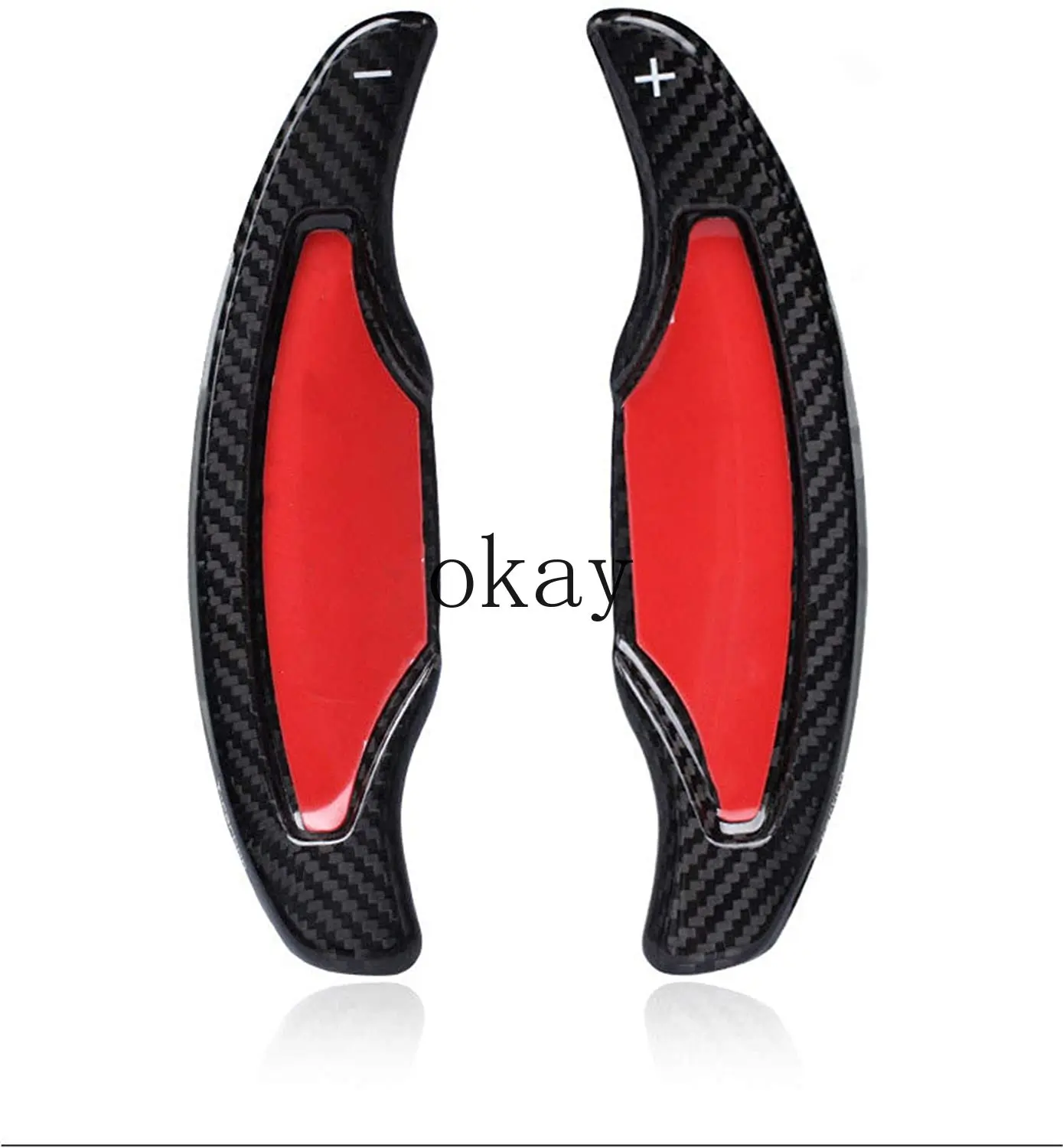 

Genuine 100% Carbon Fiber Car Steering Wheel Shift Shifter Extension for Cadillac ATS ATS-L CT6, for Men Women - Black