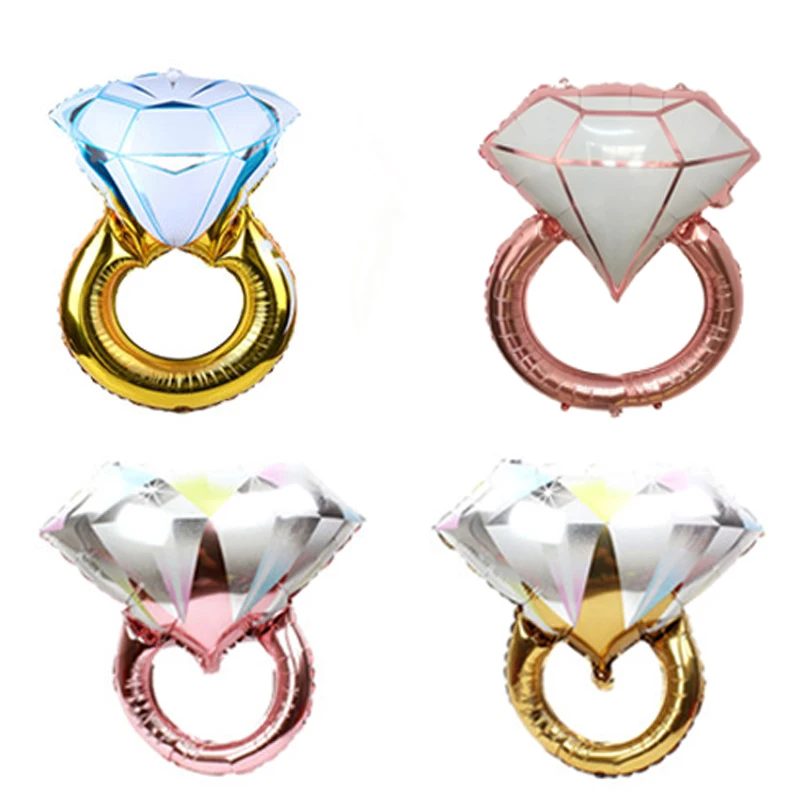 Chicinlife 1Pcs Diamond Ring Foil Balloon Bachelorette Hen Party Bridal Shower Birthday Engagement Wedding Valentine's Supplies | Дом и