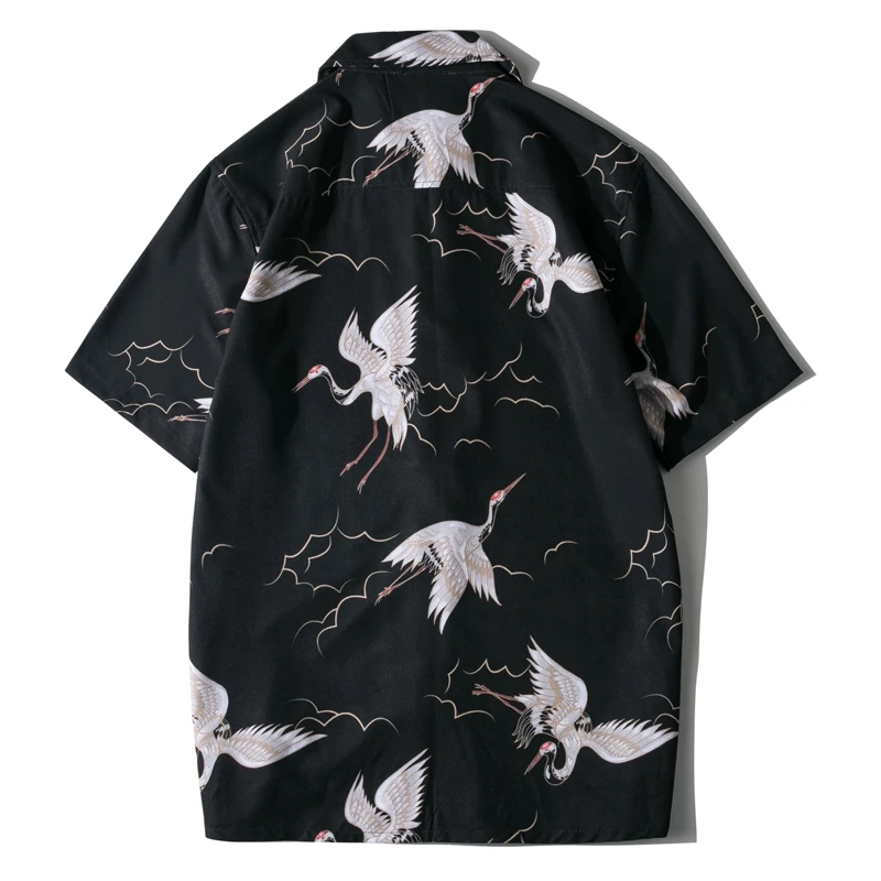 Мужская Повседневная рубашка с коротким рукавом Пляжная уличная одежда принтом