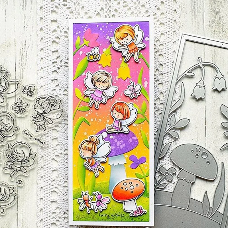 

219,9*92,9 мм тонкая рамка с цветами и грибами металлические пресс-формы «сделай сам» для скрапбукинга альбома крафтового декора шаблон для изг...