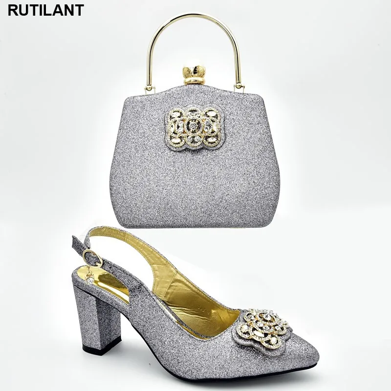 Набор из туфель и сумок в итальянском стиле для женщин комплект сумочки