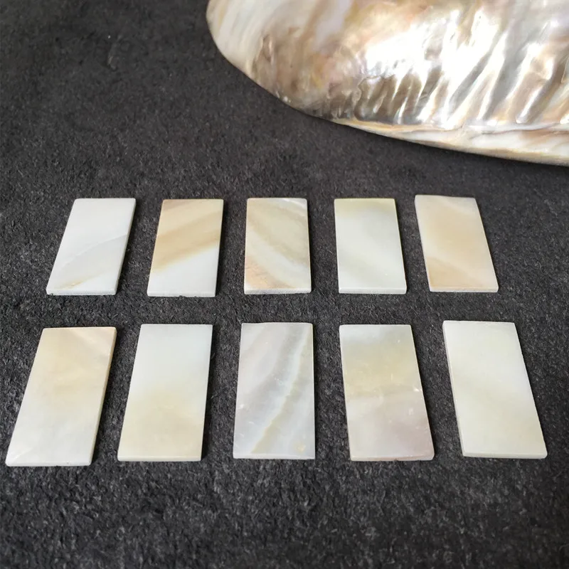20pcs Natural Freshwater Mother of Pearl Shell Mosaic Tile DIY Accessories and Wood Inlay Carved Material Size 30mm /15mm /2mm | Дом и сад