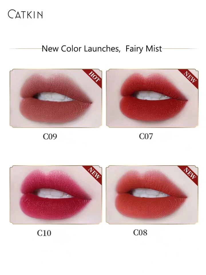 CATKIN блеск для губ Serenade of Peacefull Joy Joint Liquid Lipstick Mousse водонепроницаемый длительное