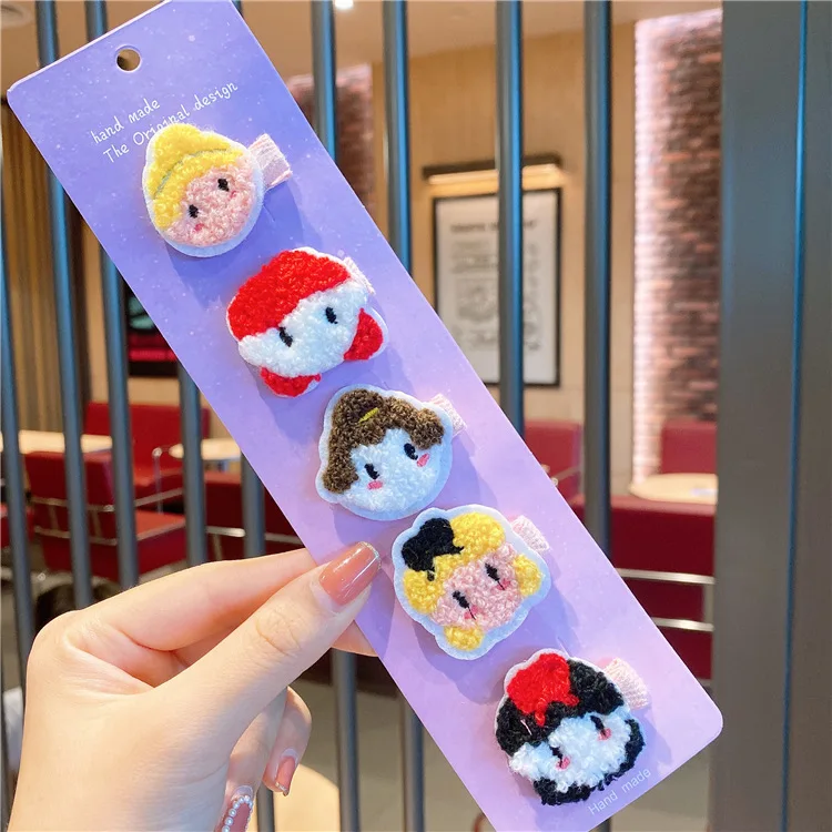 

1 set New Whiter Cartoon Hairpins Girls Kids Hair Clips Pin Barrettes Accessories for Children Hairclips Ornaments Headdress