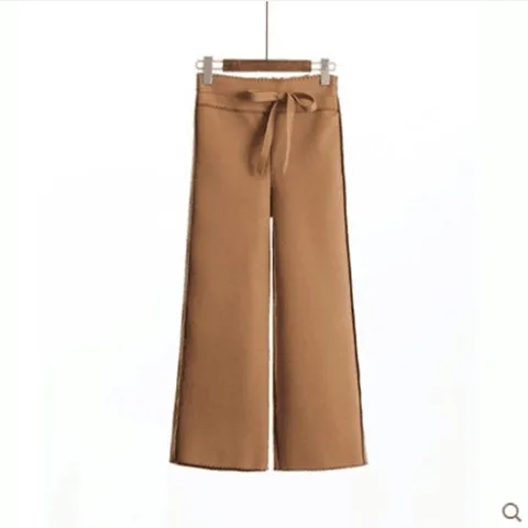 Женские осенне зимние повседневные тонкие шерстяные брюки женские свободные с