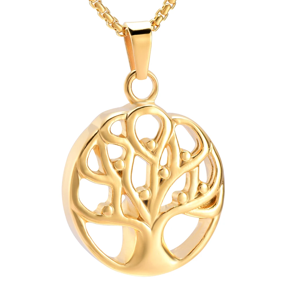 LL017 Древо жизни кремационное ожерелье для человека/питомца из нержавеющей стали