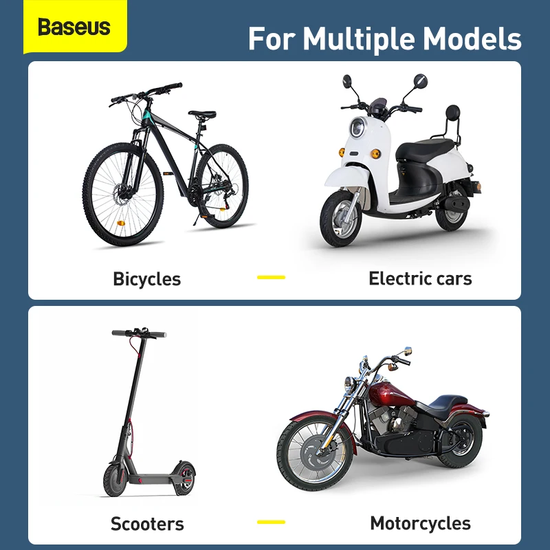 

Baseus Motorcycle Phone Holder Auto Lock Cycling Mount Electric Car Handlebar Rear View Mirror Clip Bracket Bicycle Navigation