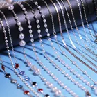 Цепочки для маскировки солнцезащитных очков для женщин, цепочки для очков с акриловыми жемчужинами и кристаллами, цепочки для очков со шнурком из стекла, новинка 2021, модные украшения, оптовая продажа