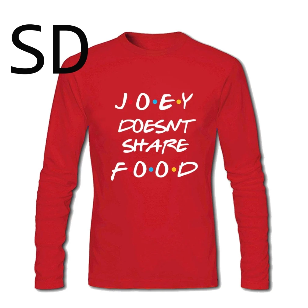 Мужская Прямая поставка футболка с круглым вырезом футболки Joey Don't Share food oy 100%