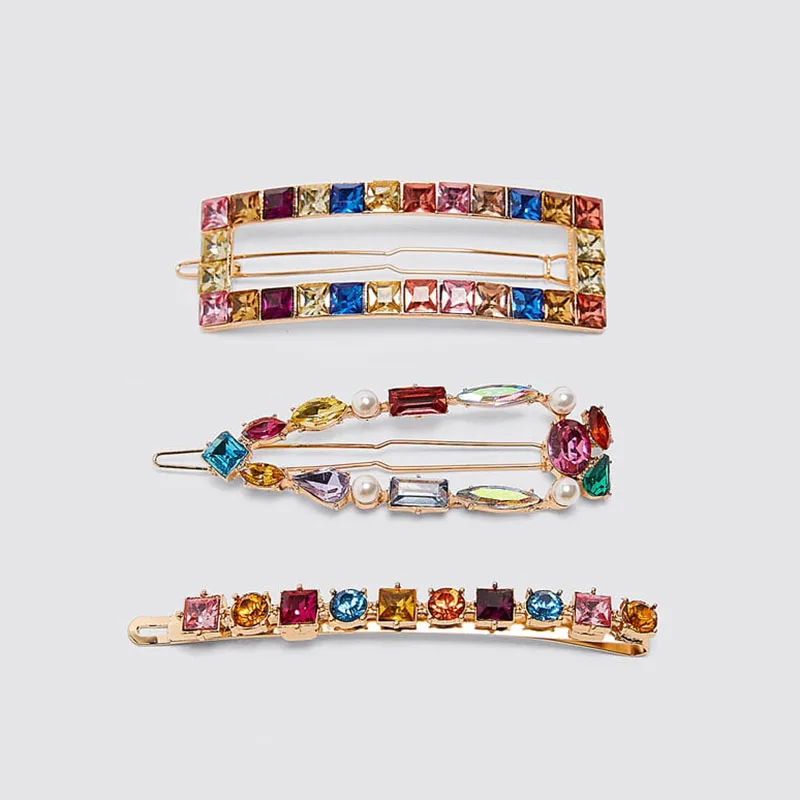 Женские заколки для волос Коми ZA модные с искусственными стразами и жемчугом