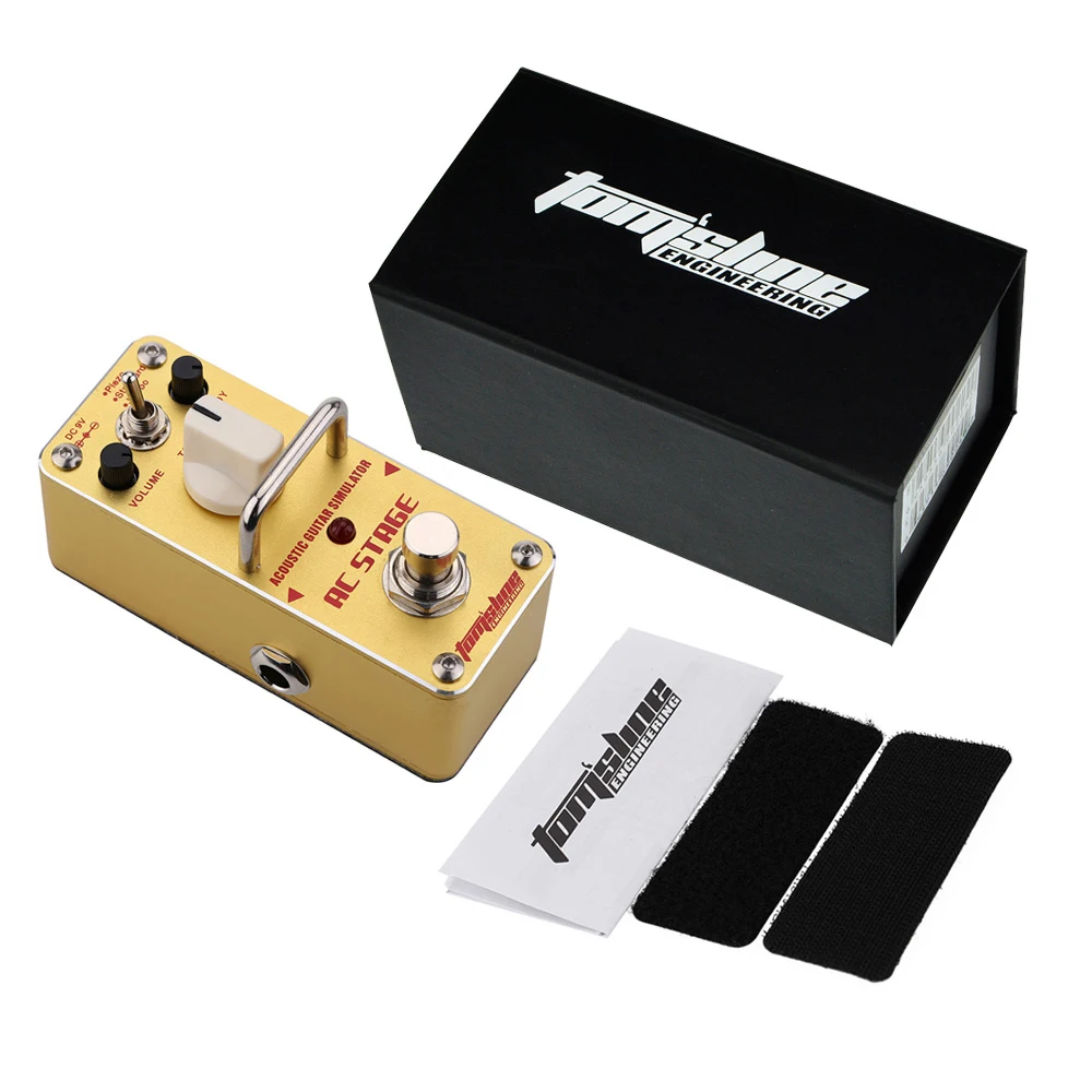 

AROMA AAS-3 AC Stage Acoustic Guitar Simulator Mini Single Electric Guitar Effect Pedal with True Bypass