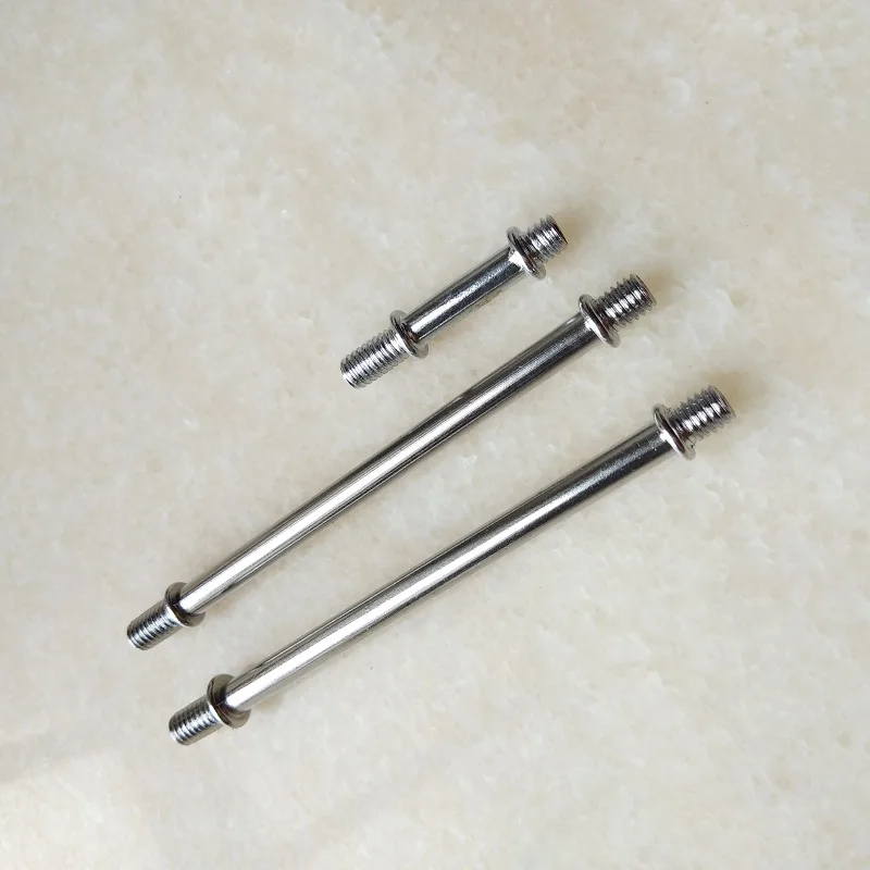 10 шт./лот хромированная наружная резьба М6 металлическая полая трубка двойная