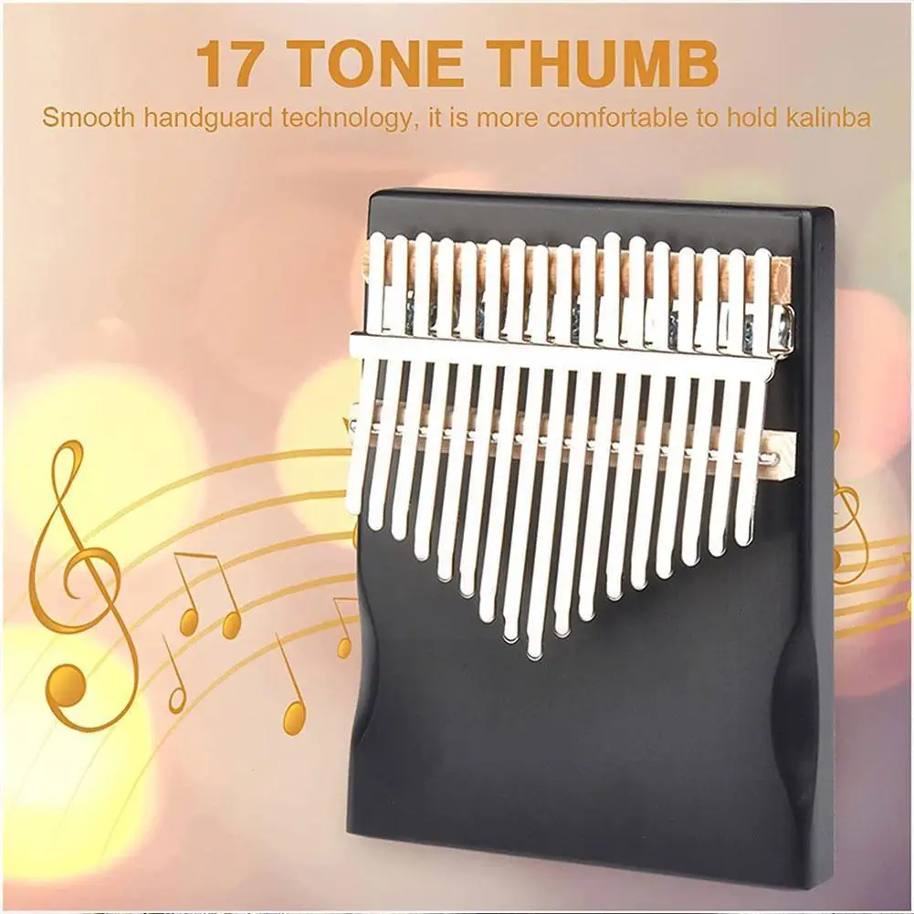 

17 Key Kalimba Thumb Piano Handguard Wood Mahogany Musical For Beginner Kalimba Box Instruments Creative Piano Music Body K6W6