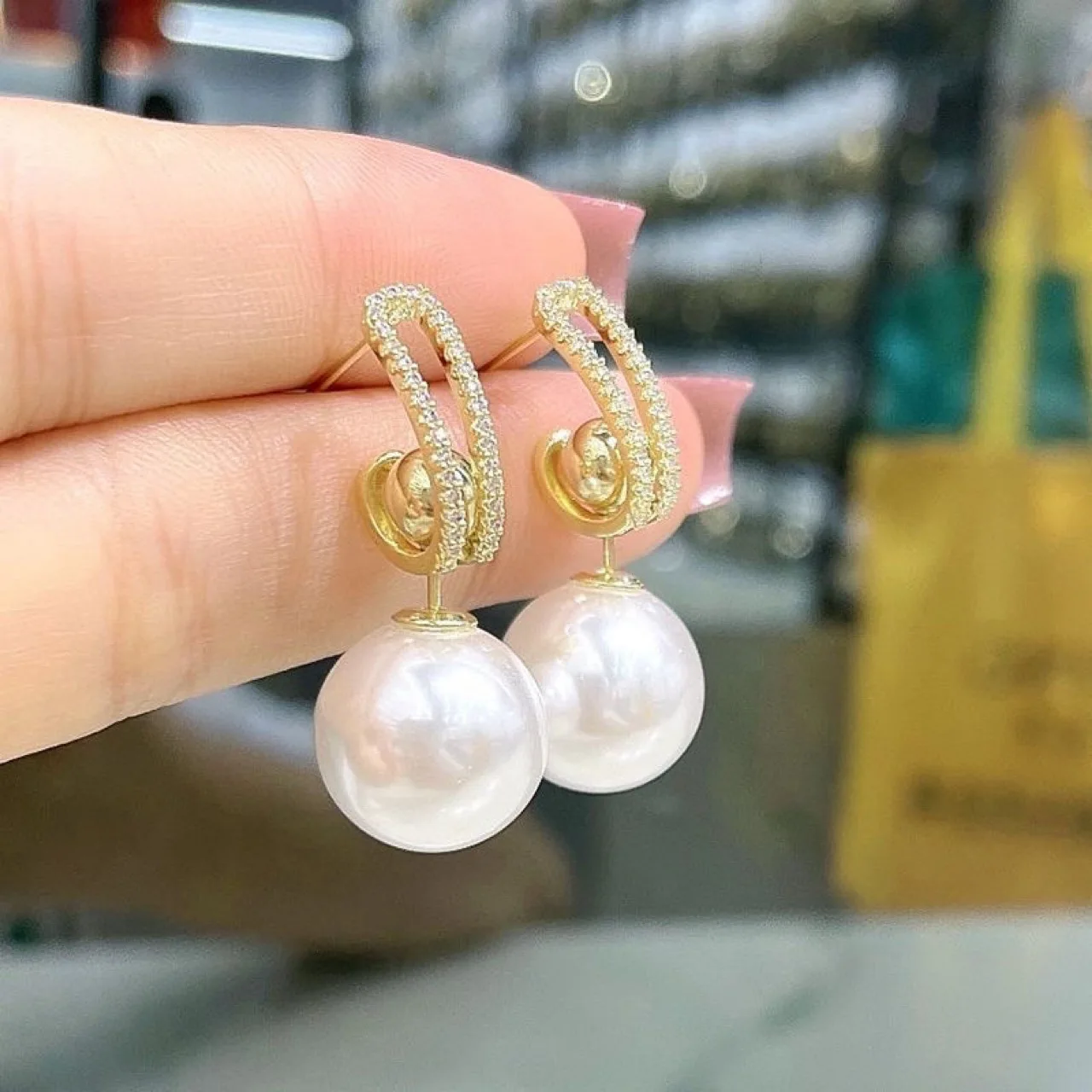 

Серьги-подвески женские из серебра 925 пробы с искусственным жемчугом