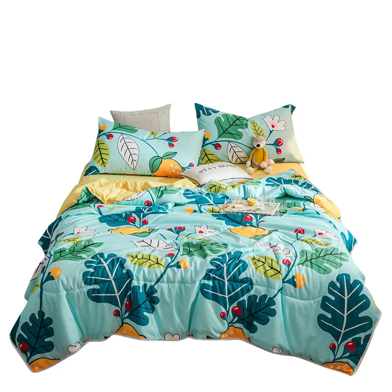 

Home Textile Bedding Summer Quilt Blankets Thin Comforter Washable Cotton Bed Cover Quilting Home Textiles for Adults Kids