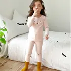 Мультяшные детские пижамы, модная одежда для маленьких девочек на осень и весну, Детские наряды, одежда для сна с длинным рукавом, Детский комплект