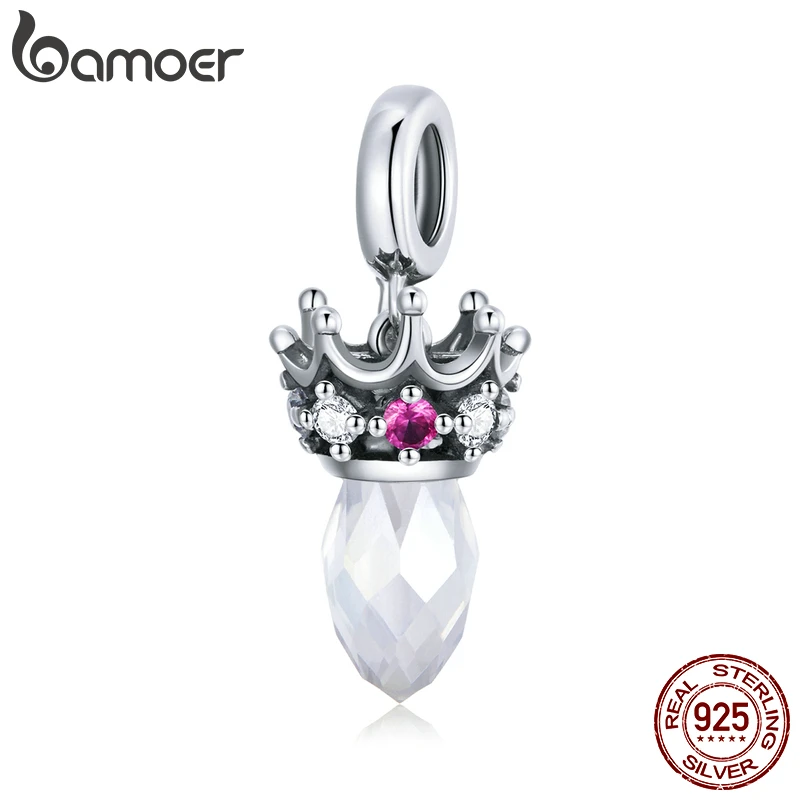 Bamoer серебро украшенная короной Шарм для оригинального браслета 925 пробы
