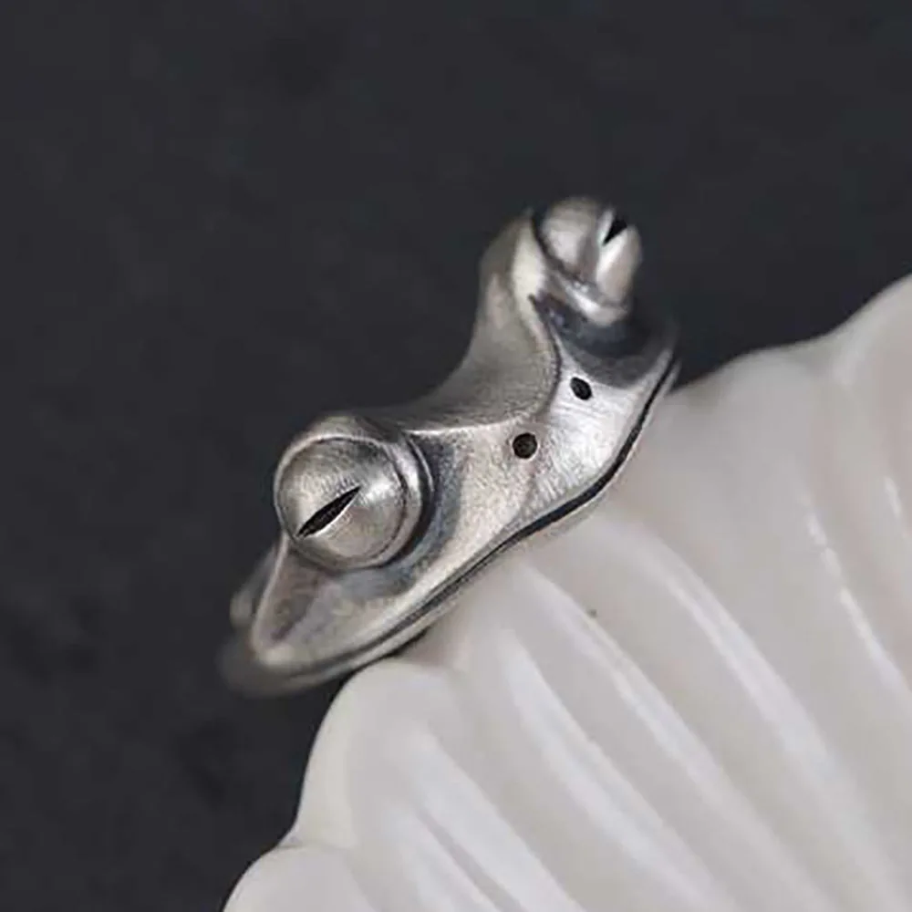 

2021 New Frog Ring Restoring Ancient Ways is A Lovely Small Frog Open-Loop Adjustment General Ring In Both Men And Women
