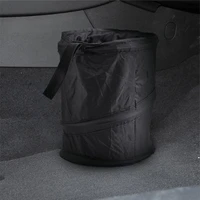 black collapsible car trash can car storage box seat back storage bag large capacity multifunctional interior storage bag