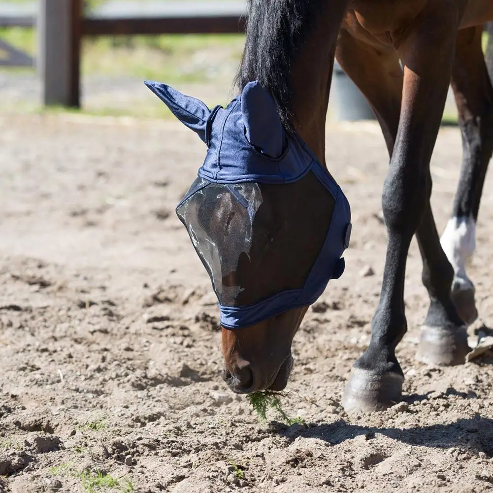 Маска для лица лошади товары домашних животных Лошадь Съемная Сетчатая с носовой