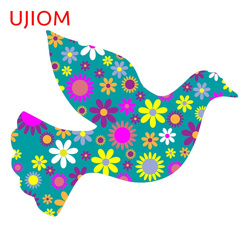 UJIOM Наклейка на стену с изображением цветов и голубей, наклейка на стену для детской комнаты, Съемный Настенный постер, водонепроницаемая Наклейка на стену, домашний декор, художественная наклейка из ПВХ