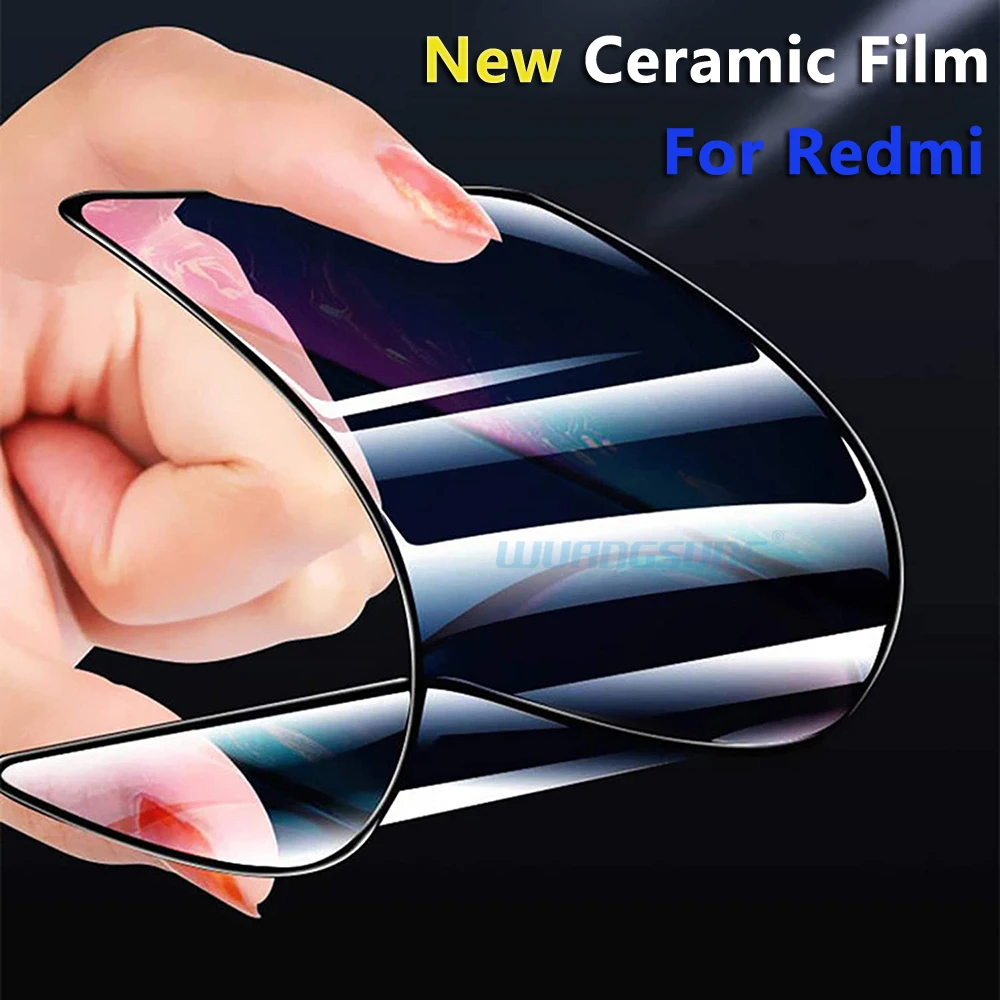 New Ceramic Film for Redmi Note 10 Pro 4G/5G 9 8 7 9T 7A 8A 9C 9A Screen Protector full coverage Super Toughness Anti-broken