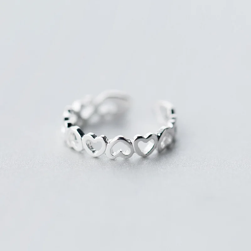 Женское кольцо из стерлингового серебра 925 пробы Trustdavis регулируемое в форме