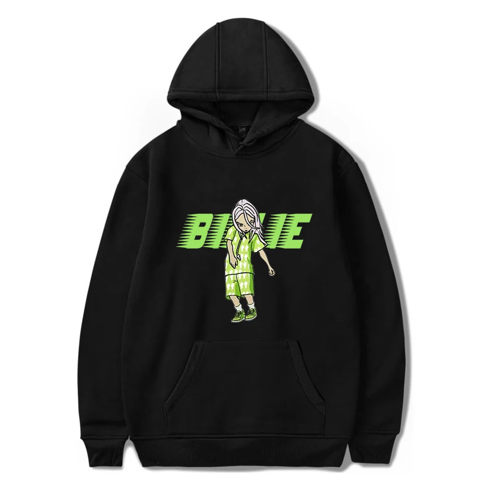 New16 Billie Eilish Толстовка Мужская Черная хлопковая толстовка пара светящаяся Billie Elish Толстовка простая сохраняющая тепло Женская/мужская одежда - Цвет: New16