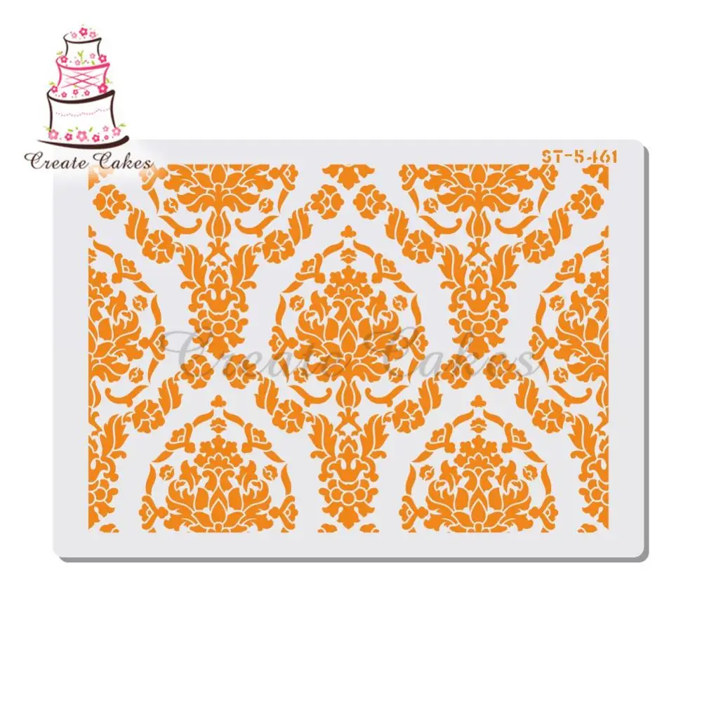 Трафарет с цветочной цепочкой для стен картина фотоальбом декоративное тиснение