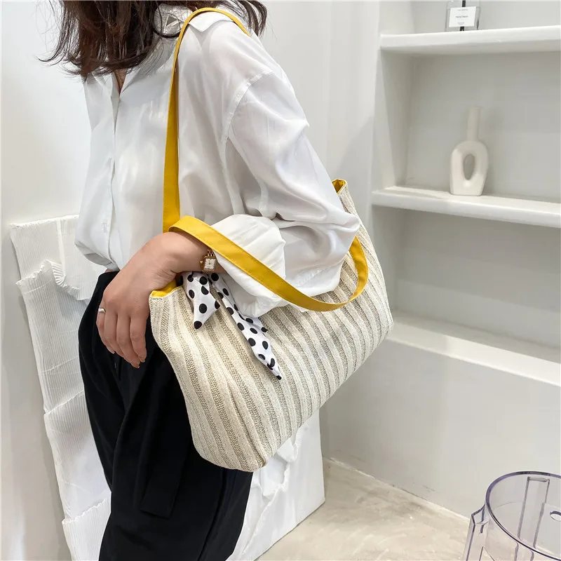 

Straw weaving Ladies Totes Shoulder Bag Women Shopping Women Eco Reusable Shopper Bags messenger Bag