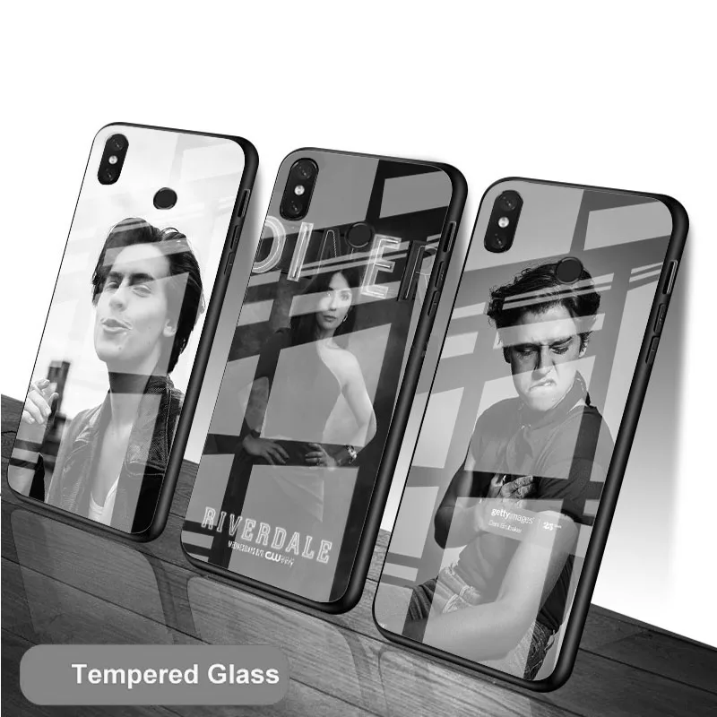 American TV Riverdale Series Cole Sprouse DIY Tempered Glass Phone Case for Redmi 7A 8 9 NOTE 9 8 7 6 Pro Luxury printed cover