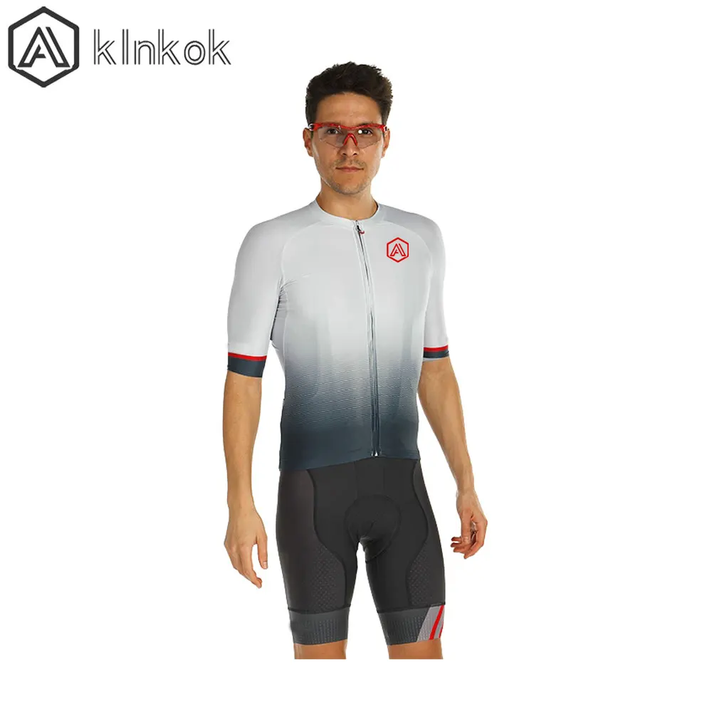 Мужские летние комплекты для велоспорта быстросохнущие велосипедные Джерси с