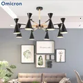Omicron современный Led белый подвесной светильник черный металлический корпус минимализм длинная полоса лампа украшение подвесные светильники для Кабинета