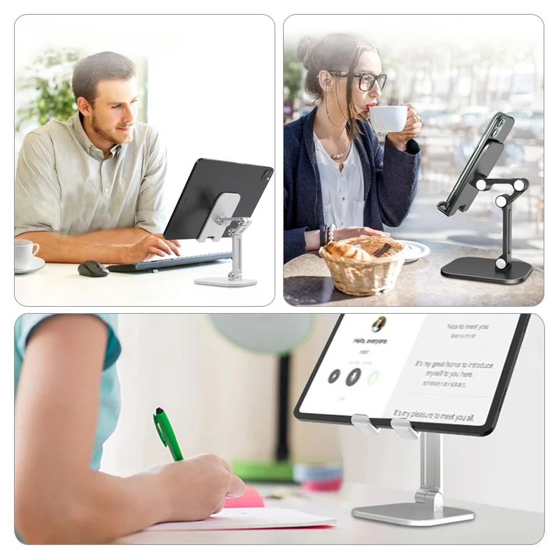

Desk Mobile Phone Holder Stand For iPhone iPad Adjustable Metal Phone Tablet Stand 4 -12.9 inch Desktop Tablet Holder for Xiaomi