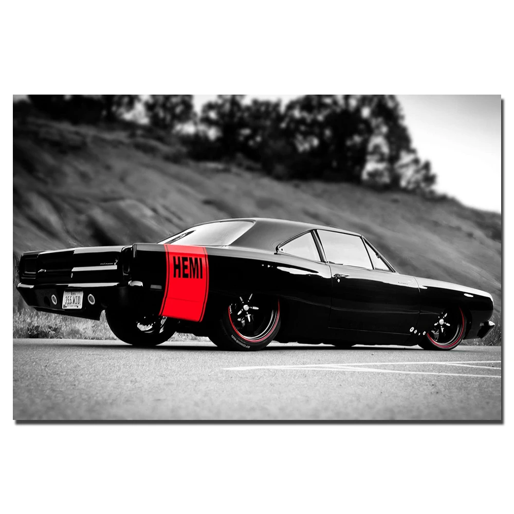 Классический HEMI автомобиль мышцы обои настенные художественные плакаты и принты