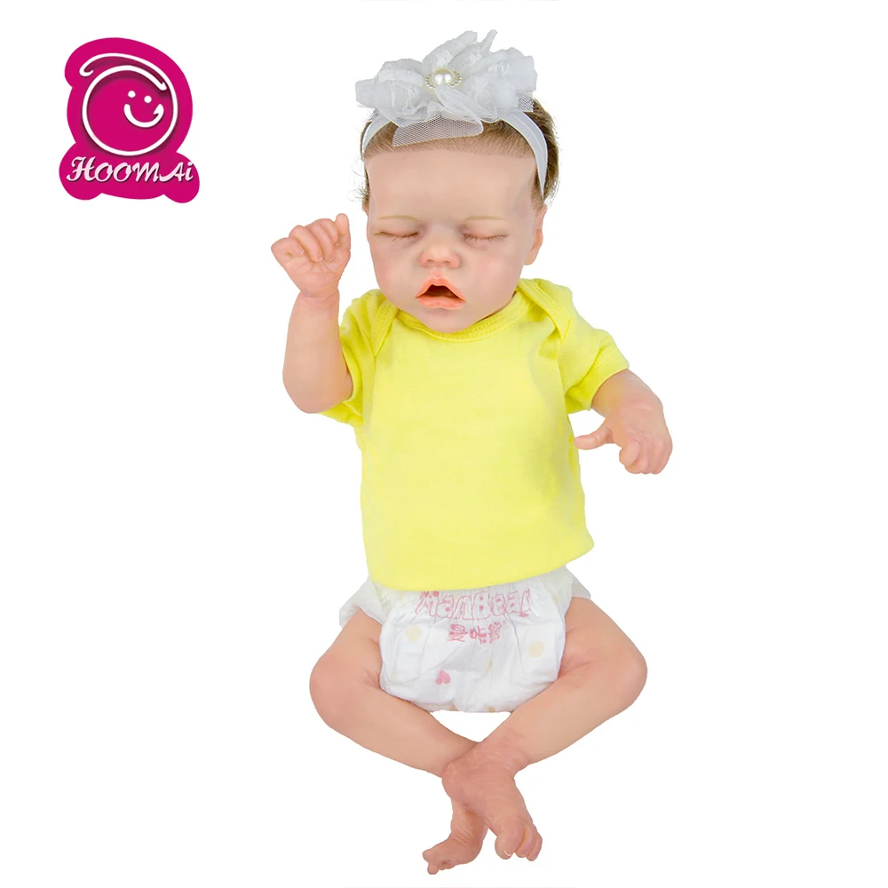 

Hoomai 43cm Soft Body Soft Silicone Bebe Doll Reborn Baby Girl Set Christmas Gift Neborn Baby
