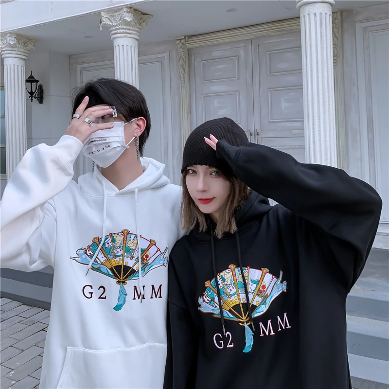 

Winter Men Hoodies Fashion 2021 New Black White Pink M XL Sweatshirt Long Sleeve Hip Hop Streetwear Casual Loose Soft Tops