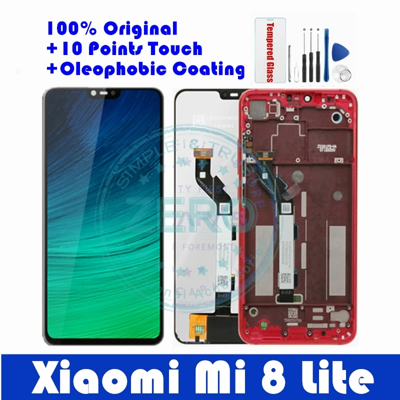 Оригинальный экран для Xiaomi Mi 8 Lite ЖК-дисплей с рамкой сенсорная панель Mi8