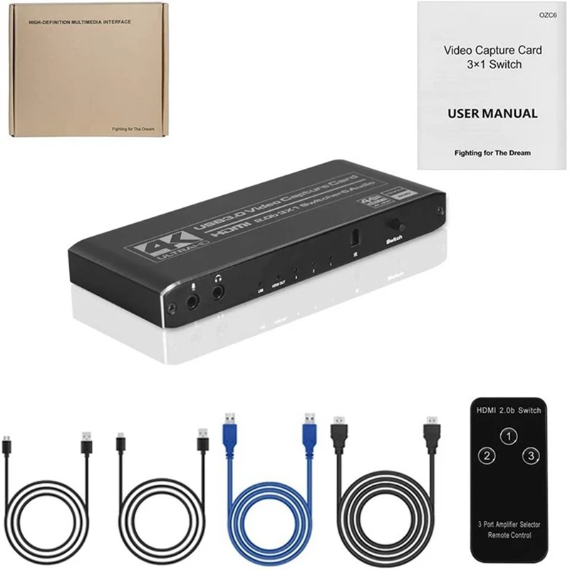 

4K HDMI2.0B USB3.0 Video Capture Card 60Hz HDMI Input and Loop Out