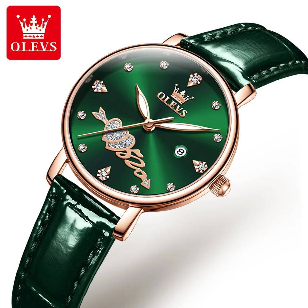 

OLEVS New Luxury Watch for Women Ultra-thin Ladies Watch Waterproof Quartz Wristwatch Leather Ladies watch Orologio da donna