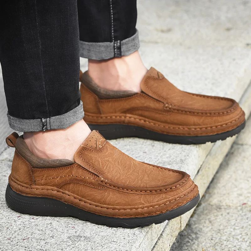 loafers for men genuine leather shoes homme moccasins luxury brand Loafers Soft Comfortable Driving Shoes | Обувь
